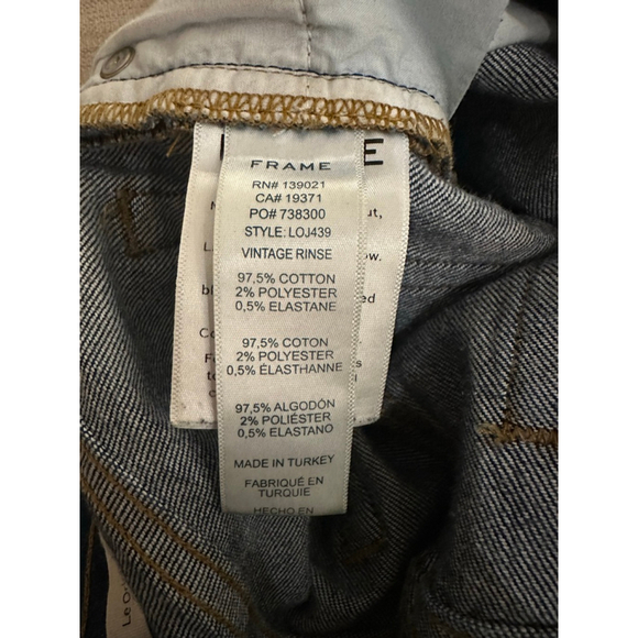 Women's FRAME Blue Le Original Straight Leg Jeans Size 27 - Picture 12 of 12